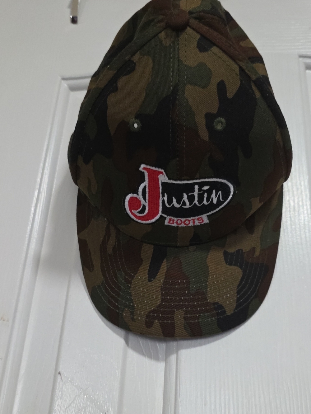 Justin Boots Camouflage Cap  Adjustable belcro In The Back